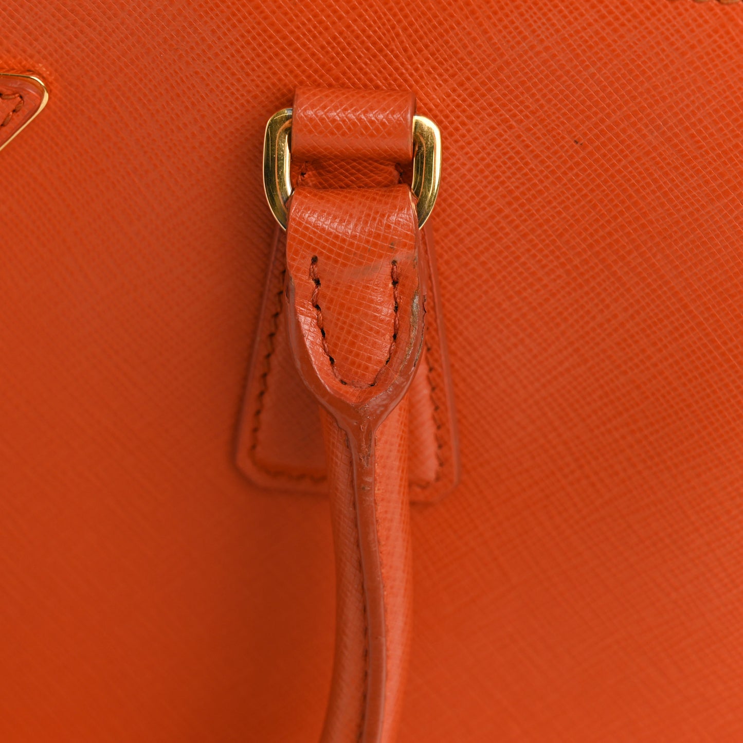 Saffiano Small Galleria Double Zip Tote Papaya