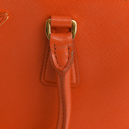 Prada Saffiano Small Galleria Double Zip Tote Papaya 18 of 19