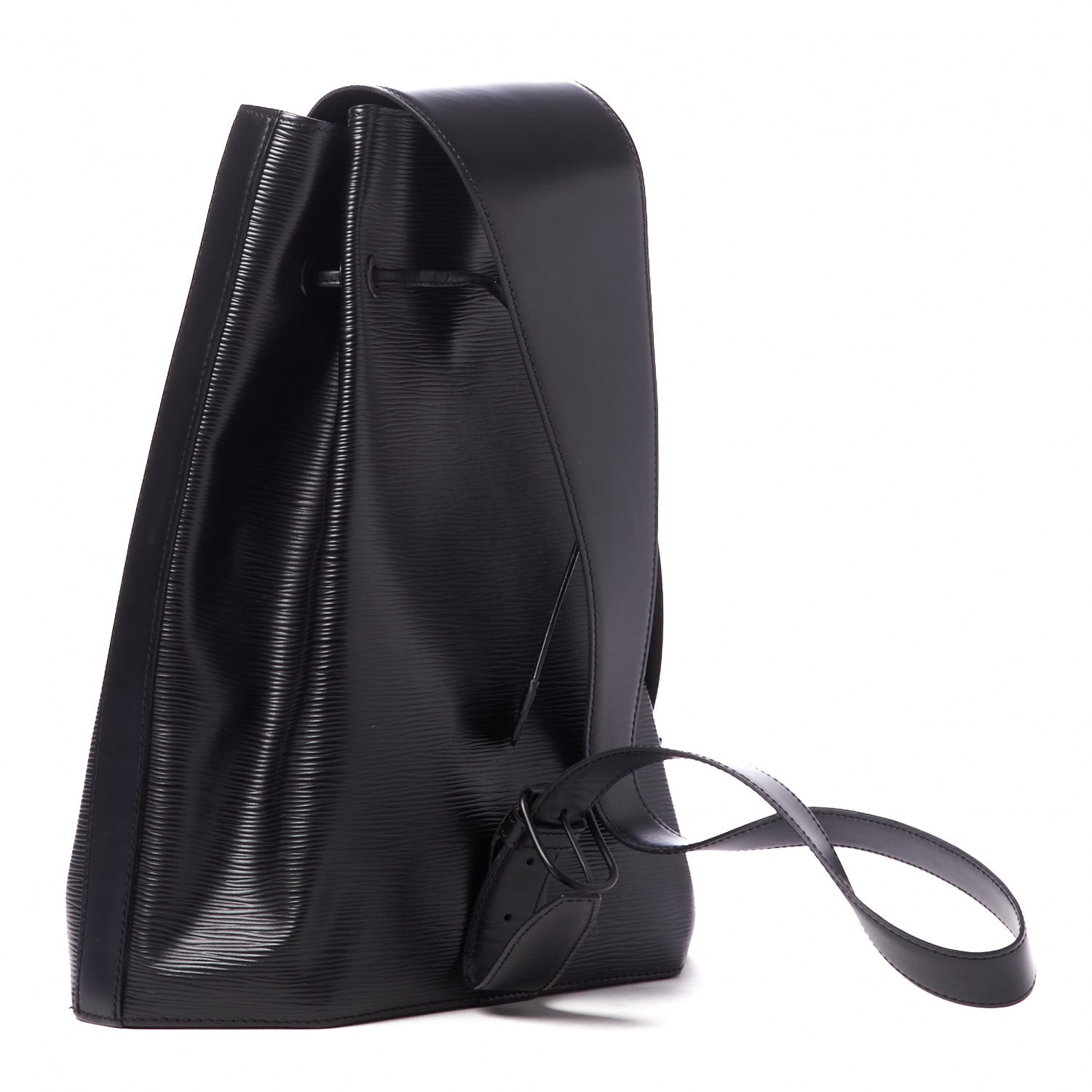 Louis Vuitton Epi Sac a Dos Drawstring Bag Black 2 of 9