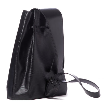 Louis Vuitton Epi Sac a Dos Drawstring Bag Black 2 of 9