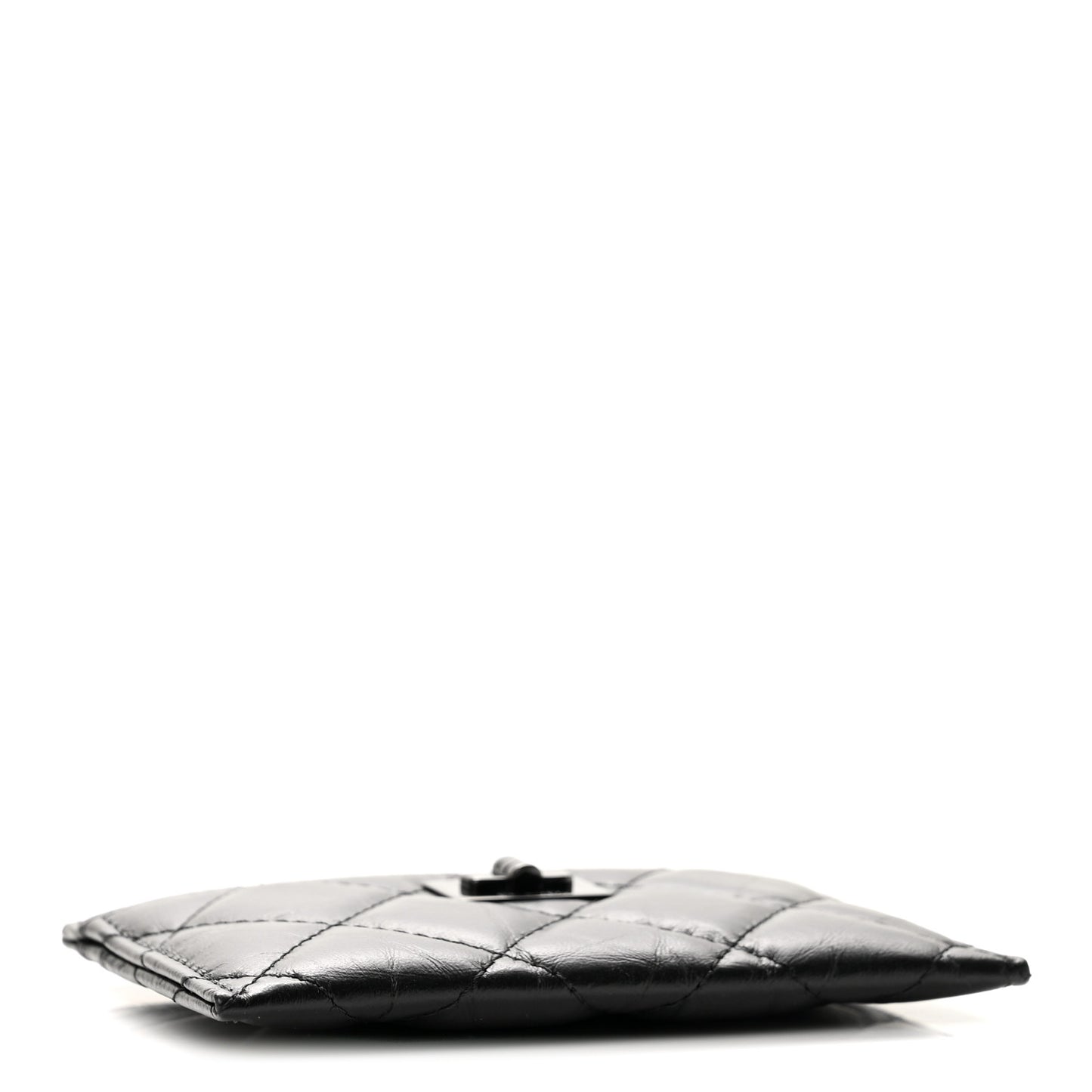Aged Calfskin Quilted Reissue Card Holder So Black