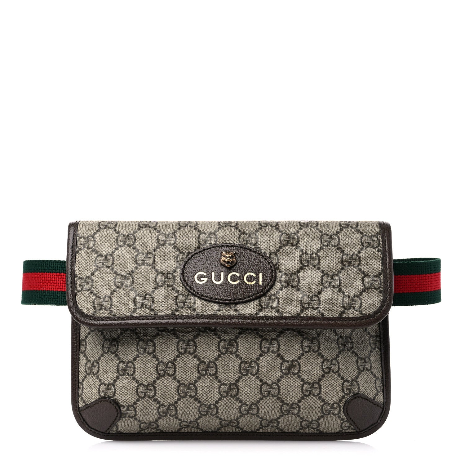Gucci GG Supreme Monogram Neo Vintage Web Belt Bag Brown 1 of 10