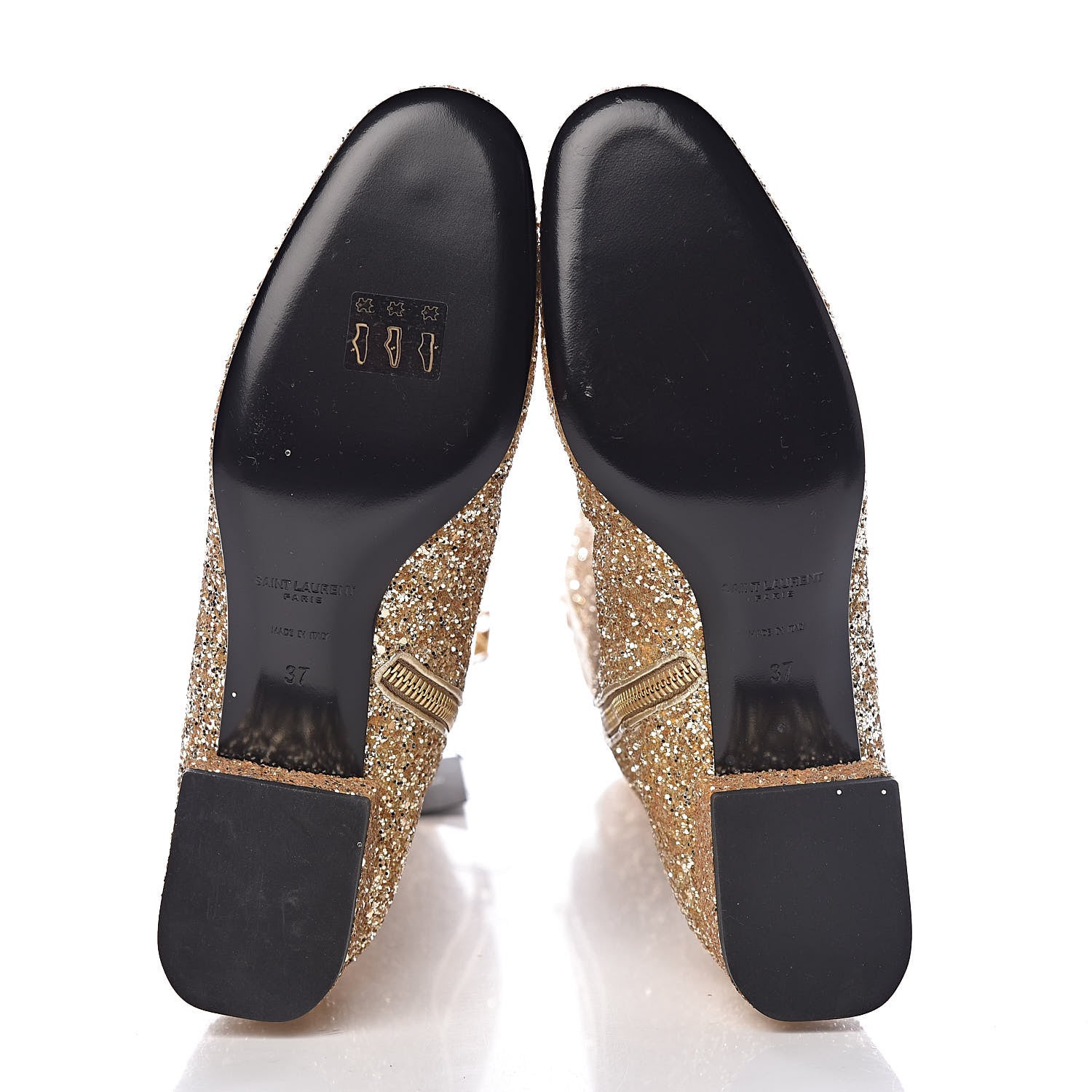 Saint Laurent Glitter Galaxy Boots 37 Gold 6 of 8
