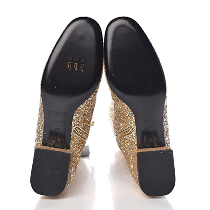 Saint Laurent Glitter Galaxy Boots 37 Gold 6 of 8