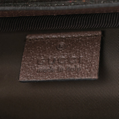 Gucci GG Supreme Monogram Textured Calfskin Web Ophidia Vanity Cosmetic Case Beige Ebony New Acero 6 of 7