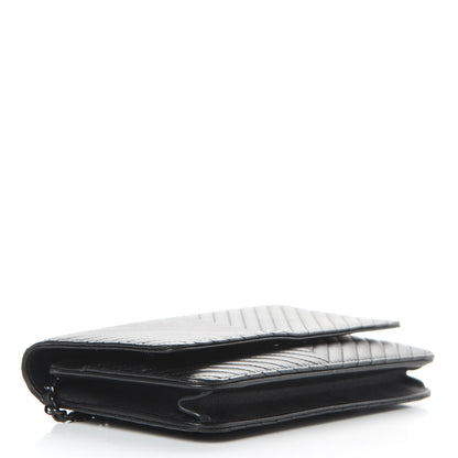 Chanel Lambskin Chevron Quilted Wallet On Chain WOC So Black 4 of 16
