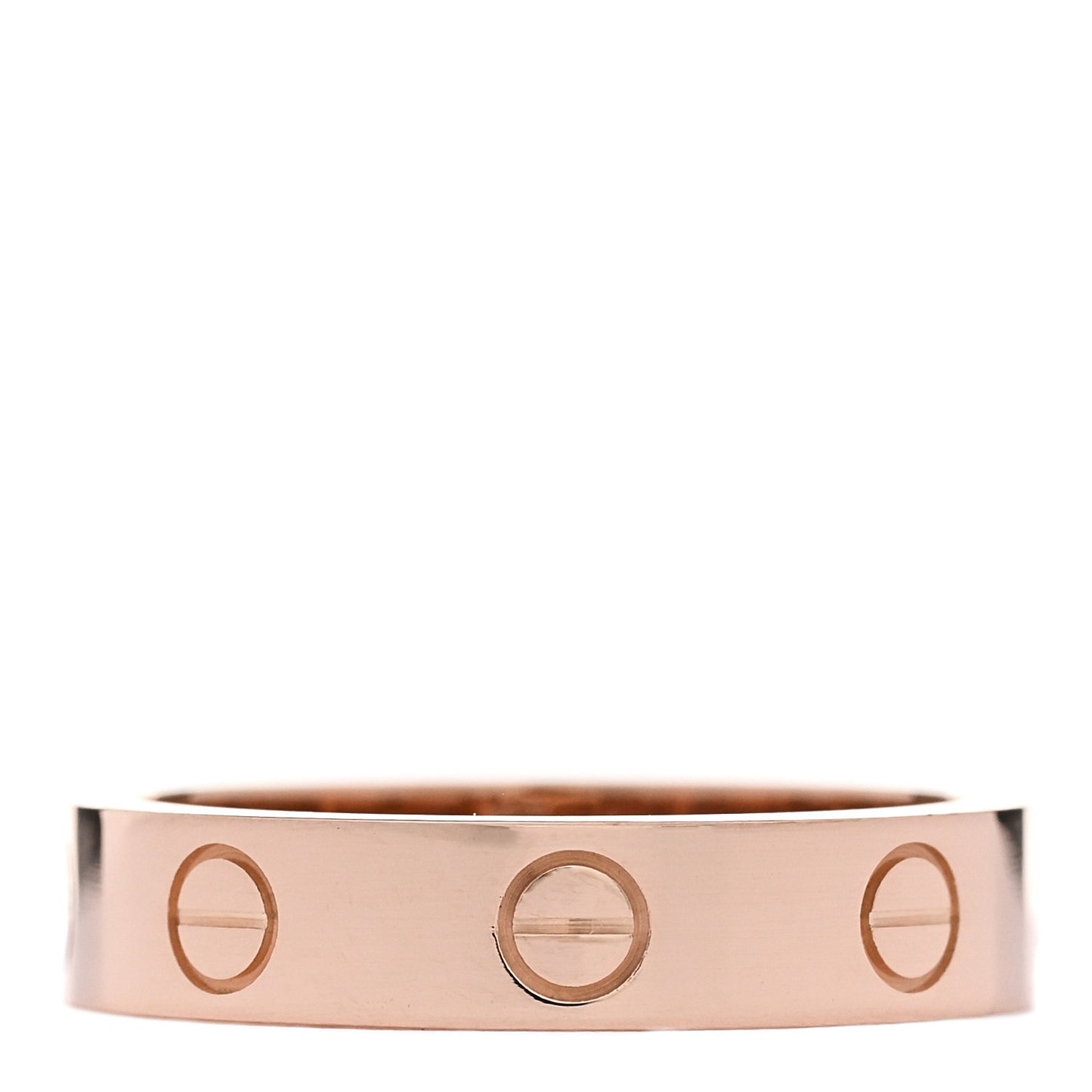 18K Pink Gold Diamond 4mm LOVE Wedding Band Ring 50 5.25
