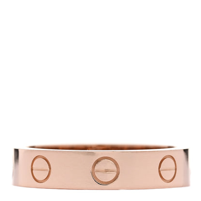 Cartier 18K Pink Gold Diamond 4mm LOVE Wedding Band Ring 50 5.25 1 of 4
