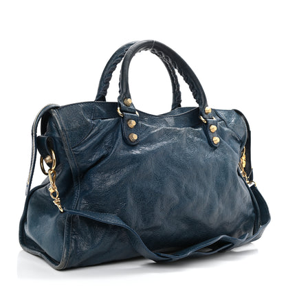 Balenciaga Agneau Giant 12 Gold Hardware City Bleu Mineral 4 of 13