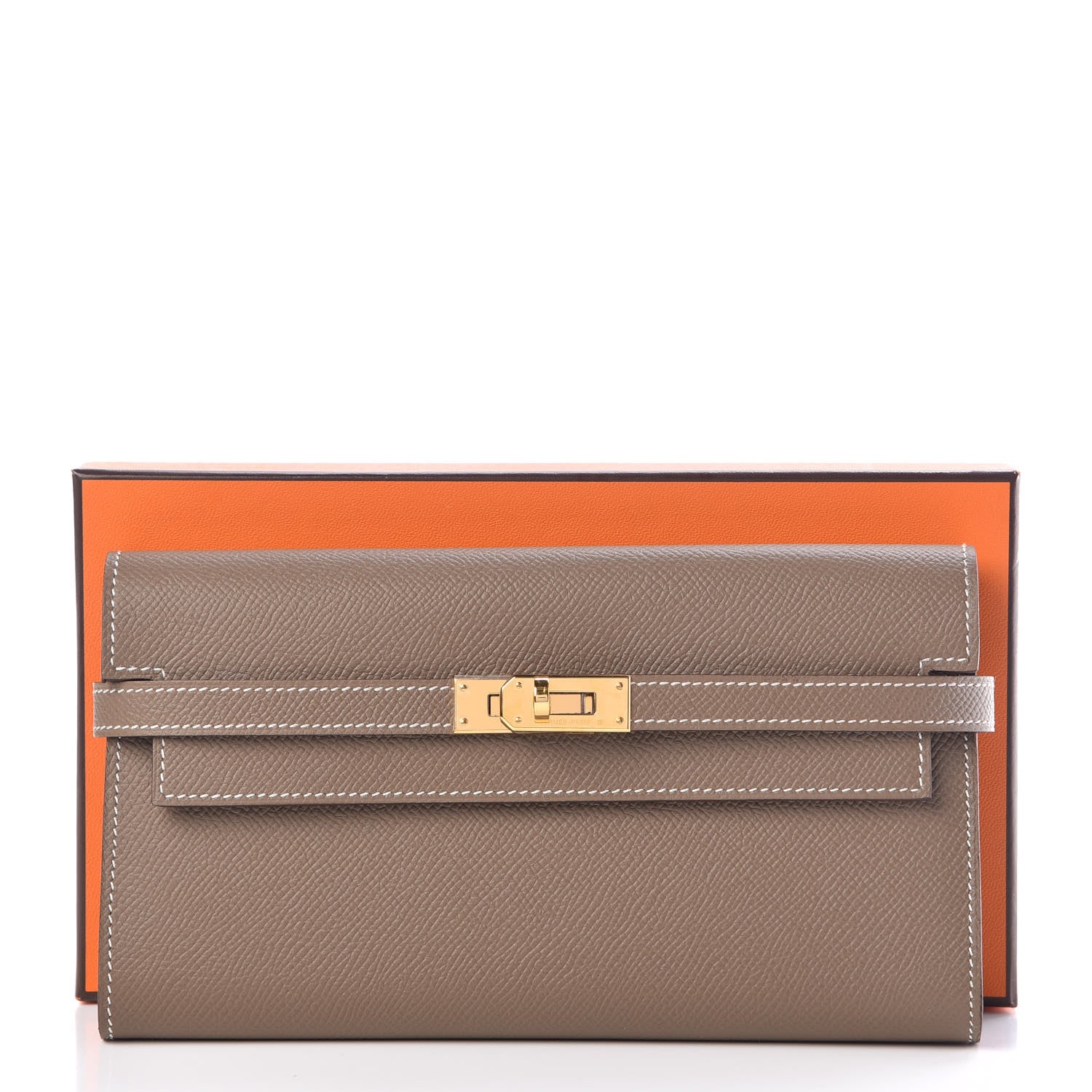 Hermes Epsom Kelly Longue Wallet Etoupe 8 of 8