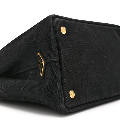 Prada Canapa Small Logo Tote Black Talco 10 of 15