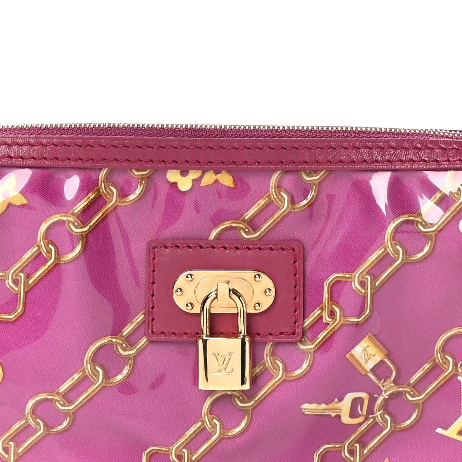 Louis Vuitton Monogram Charms Pochette Accessories Bag Fuchsia 7 of 9