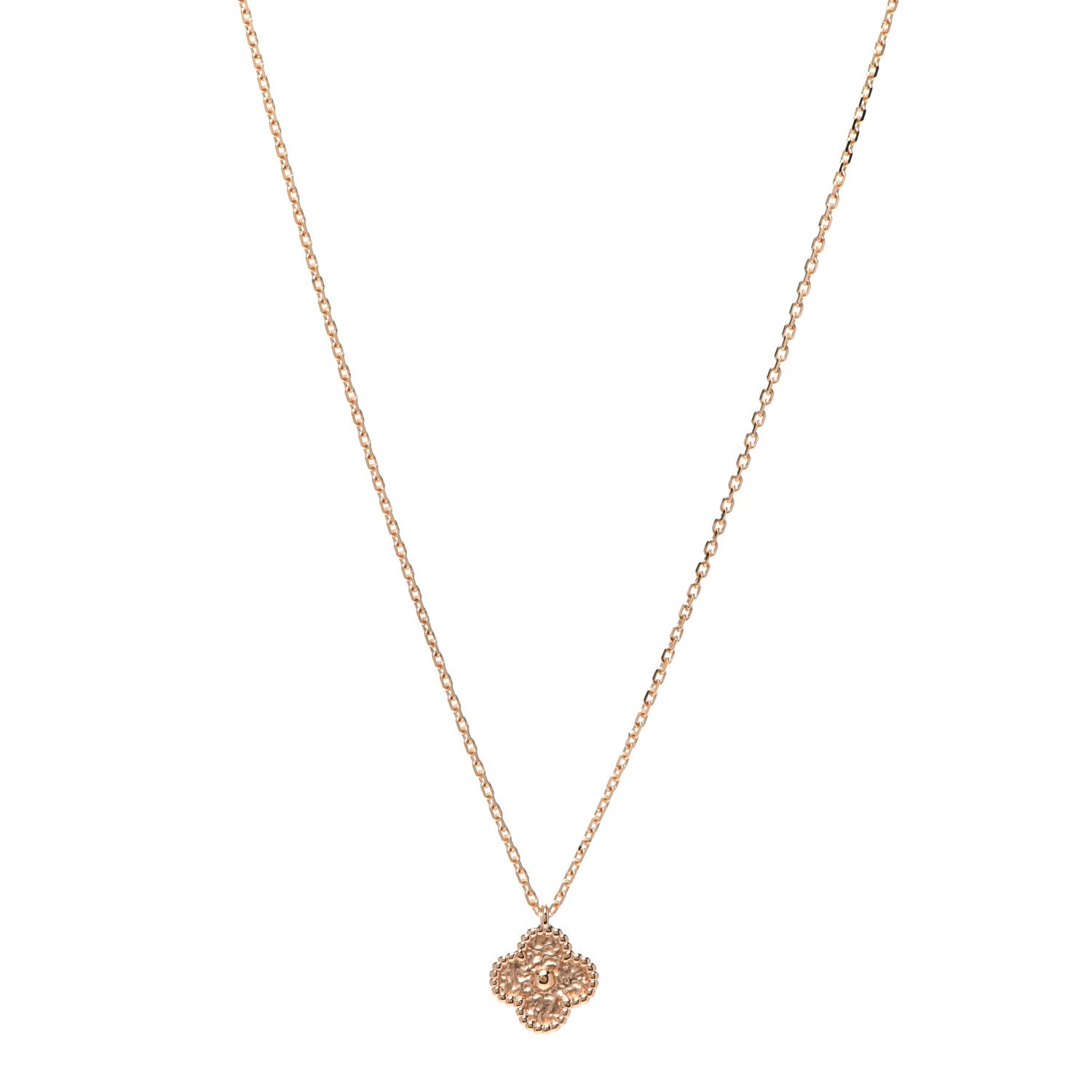 Van Cleef & Arpels 18K Rose Gold Sweet Alhambra Pendant Necklace 1 of 8