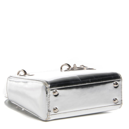 Christian Dior Metallic Calfskin Mini Lady Dior Silver 4 of 7