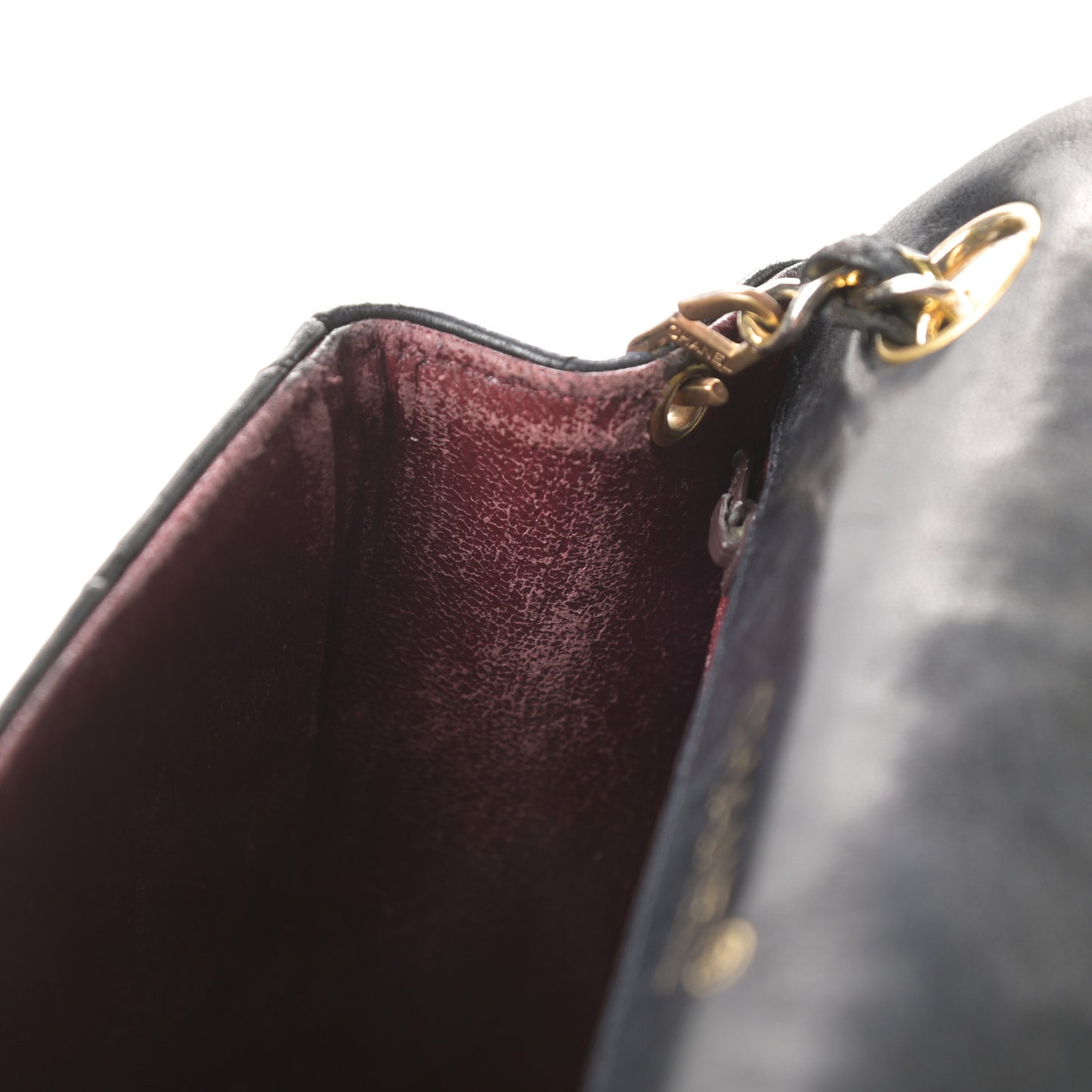 Lambskin Quilted Mini Square Flap Black