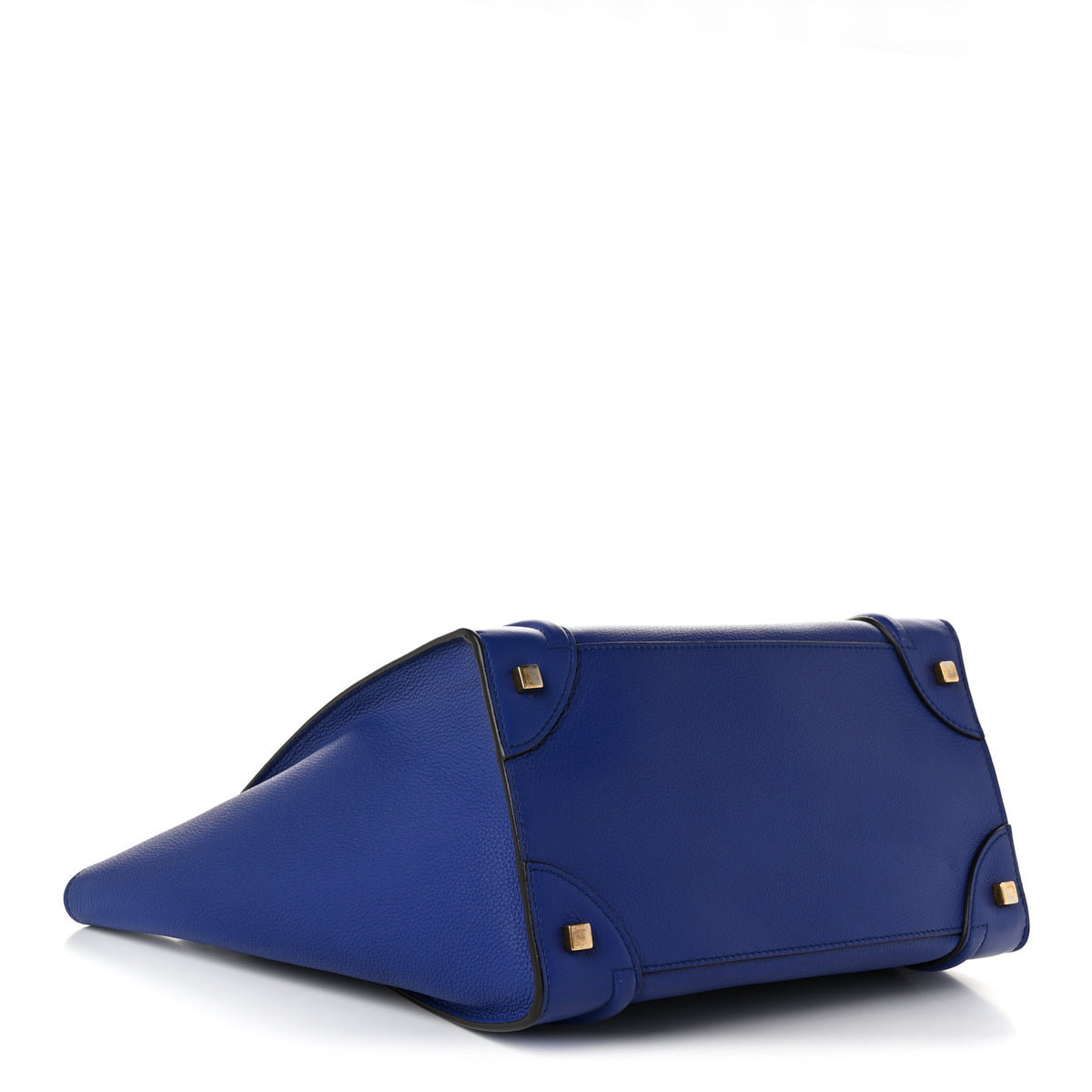 Drummed Calfskin Mini Luggage Indigo