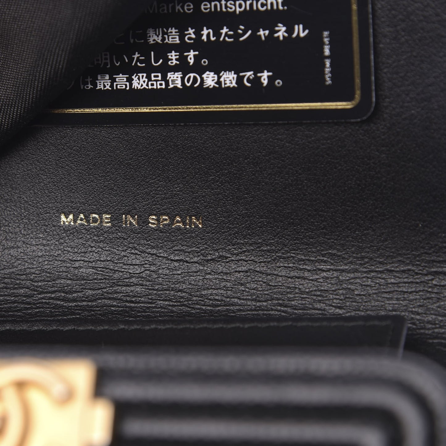 Caviar Quilted Compact Boy Wallet Black