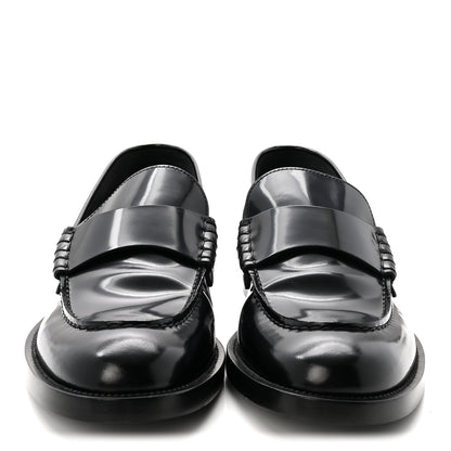 Chanel Shiny Calfskin Logo Loafers 39 Black 3 of 9