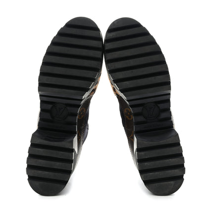 Louis Vuitton Suede Calfskin Monogram Calf Hair Laureate Platform Desert Boots 39.5 Black 5 of 9