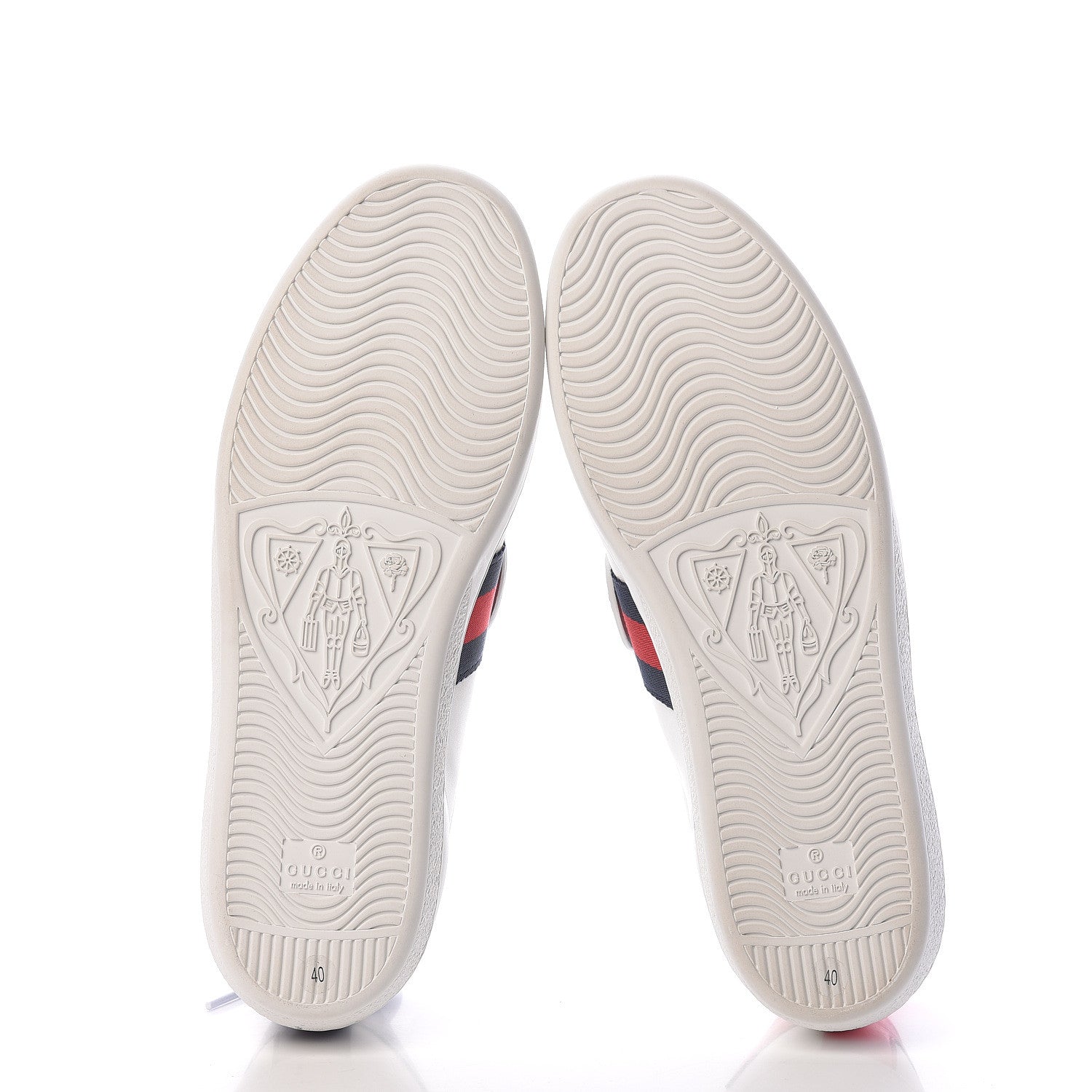 Gucci Calfskin Ayers Web Dagger Embroidered Womens Ace Sneakers 40 White 5 of 11