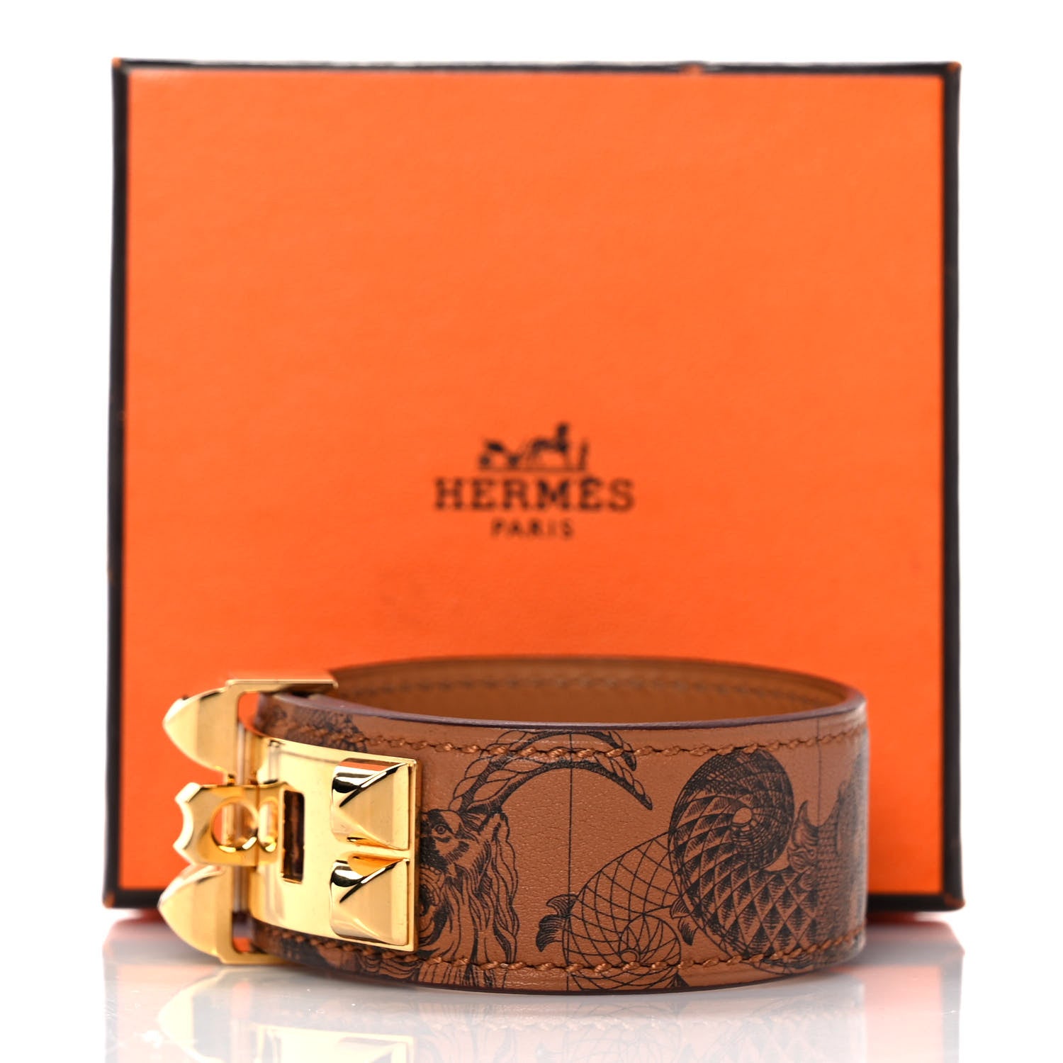 Hermes Swift Collier de Chien CDC 24 Tattoo Bracelet T1 Gold Black 6 of 6