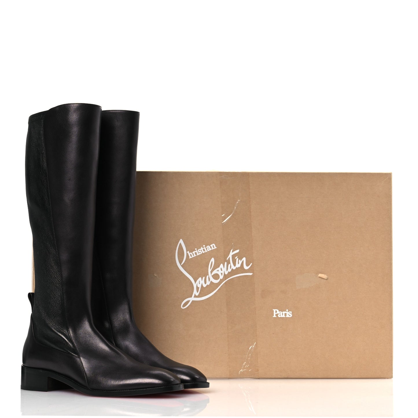 Nappa Tagastretch Flat Knee Boots 37.5 Black
