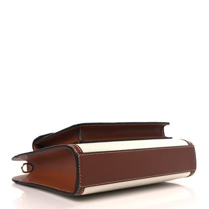 Burberry Canvas Smooth Calfskin Two Tone Mini Pocket Bag Tan 3 of 7