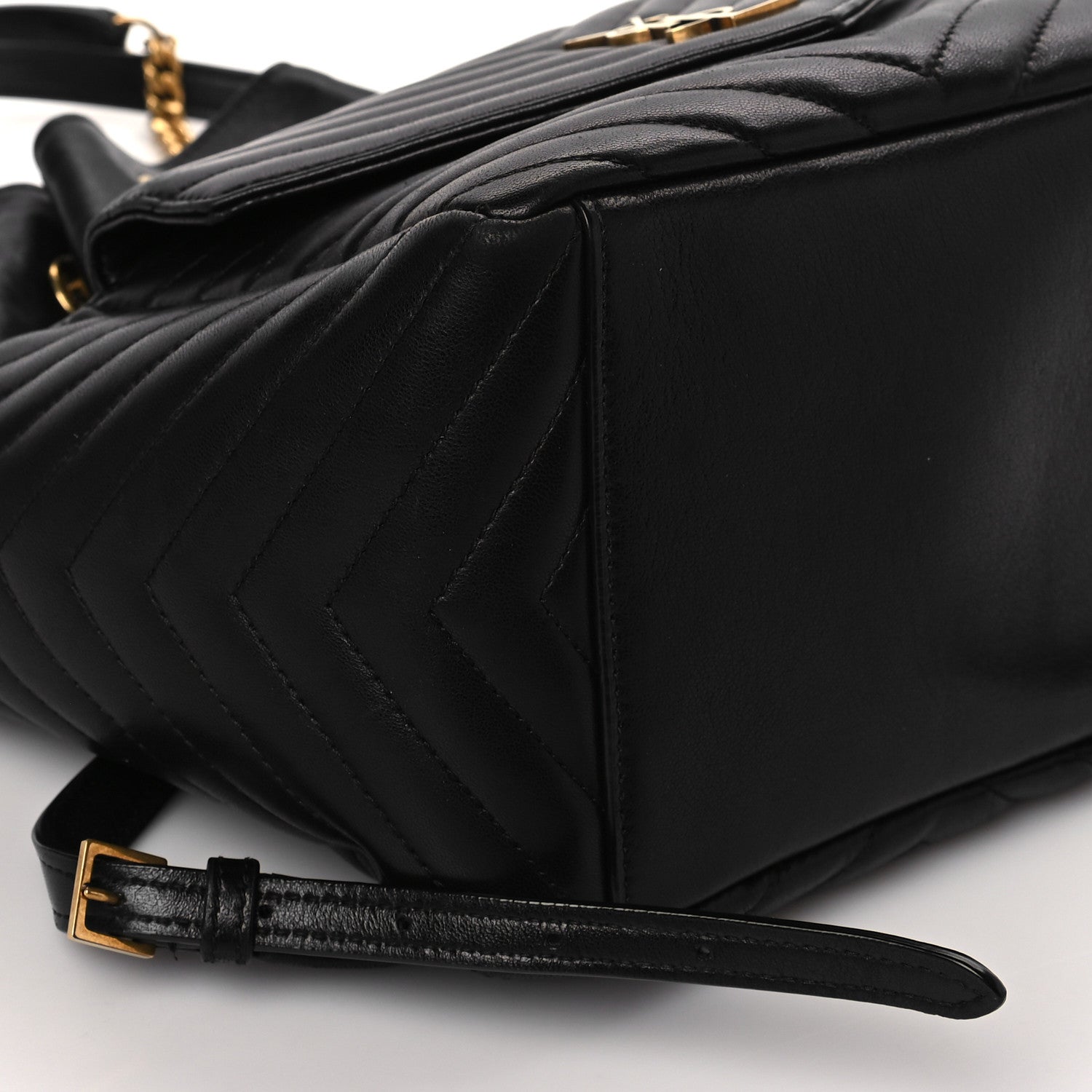 Saint Laurent Lambskin Matelasse Monogram Joe Backpack Black 7 of 8