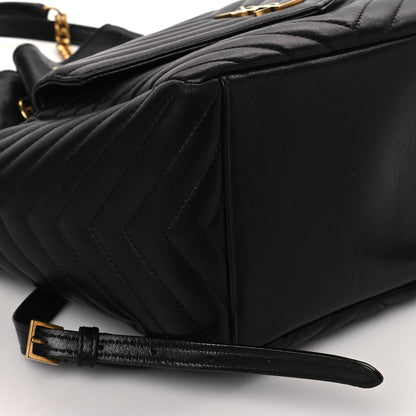 Saint Laurent Lambskin Matelasse Monogram Joe Backpack Black 7 of 8
