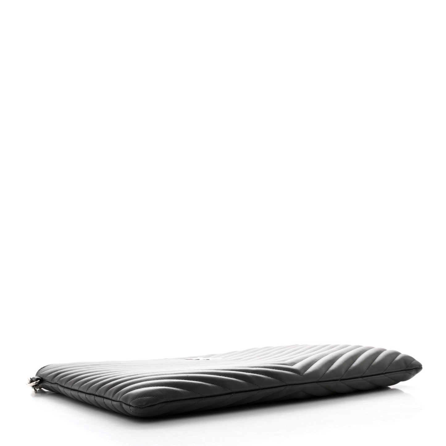 Calfskin Matelasse Chevron Cassandre Monogram Document Holder Coal