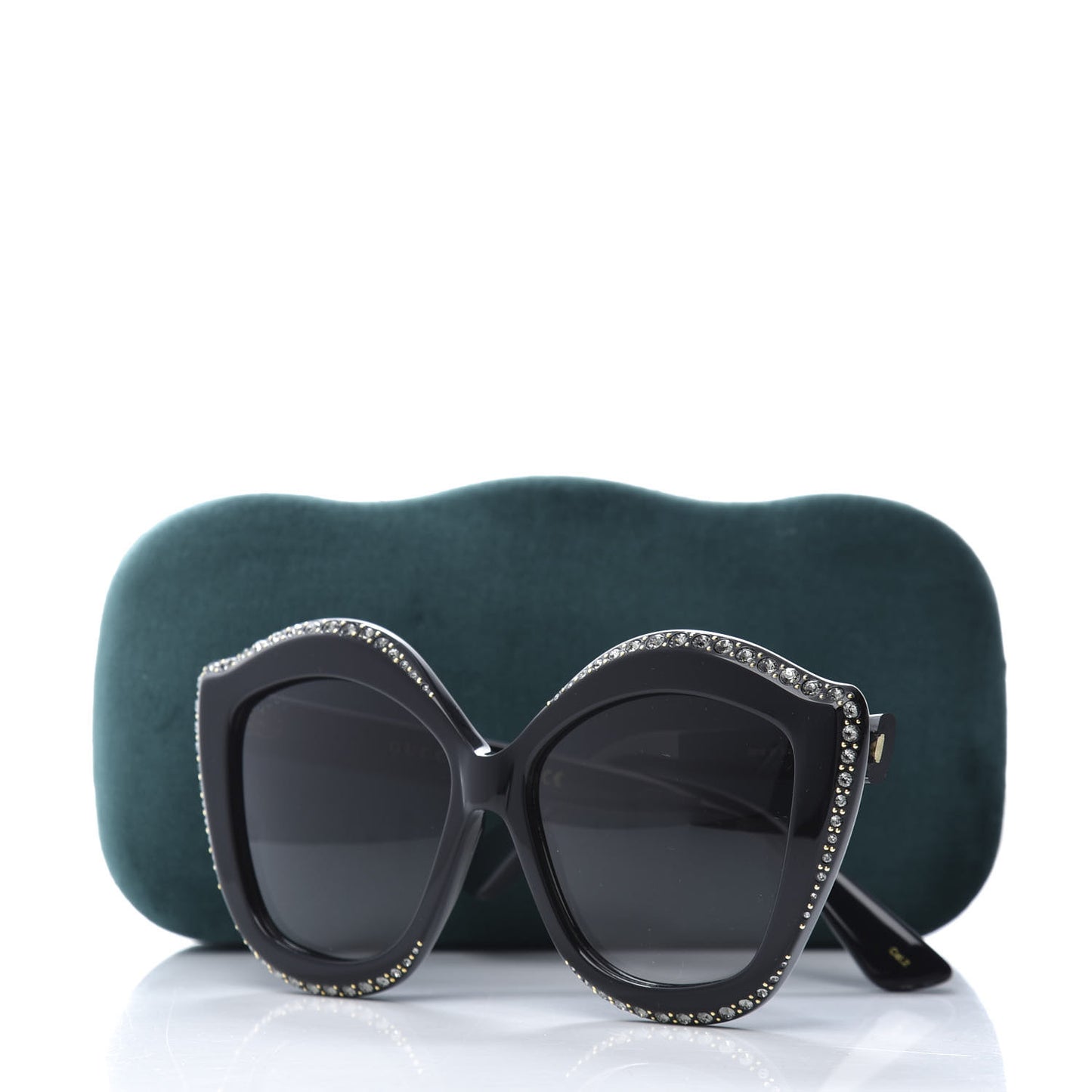 Crystal Cat Eye GG0118S Sunglasses Black