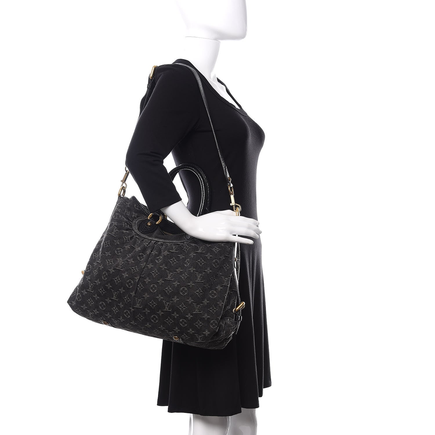 Louis Vuitton Denim Neo Cabby GM Black 2 of 11