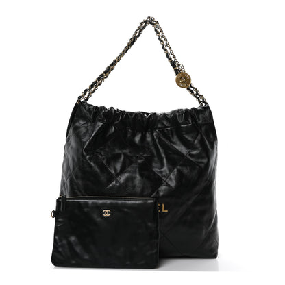Chanel Shiny Calfskin Quilted Chanel 22 Black 3 of 11