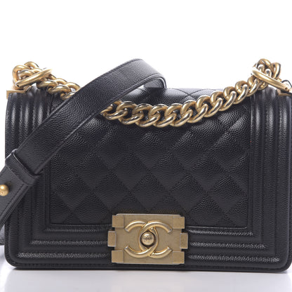 Chanel Caviar Quilted Small Boy Flap Black 10 of 11