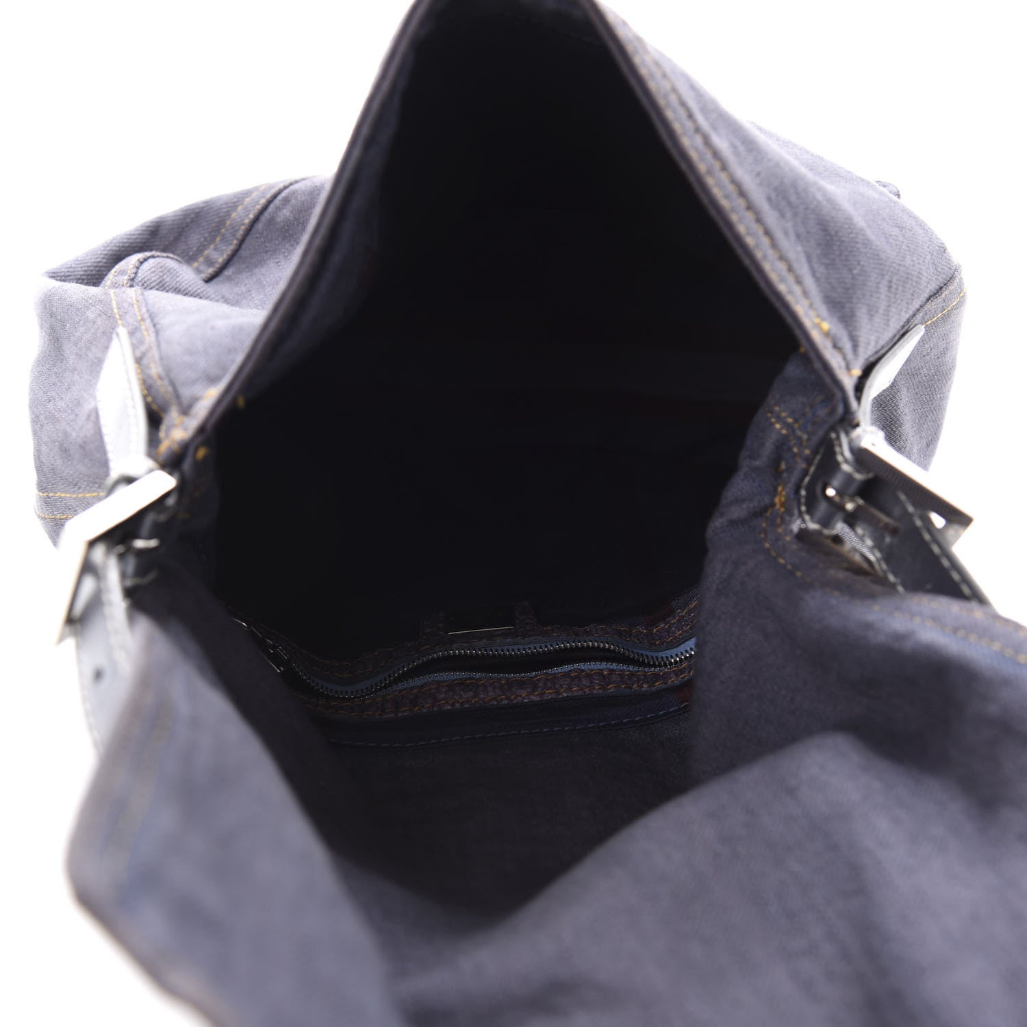 Fendi Denim Mama Baguette Blue 5 of 10