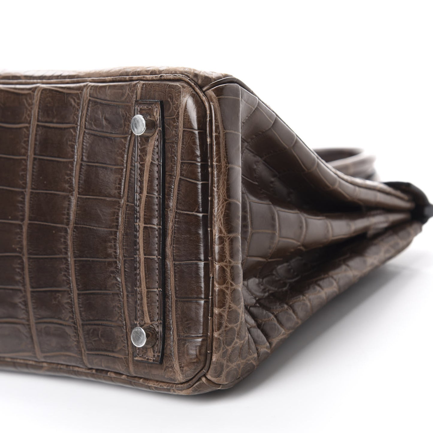 Matte Niloticus Crocodile Birkin 30 Gris Elephant