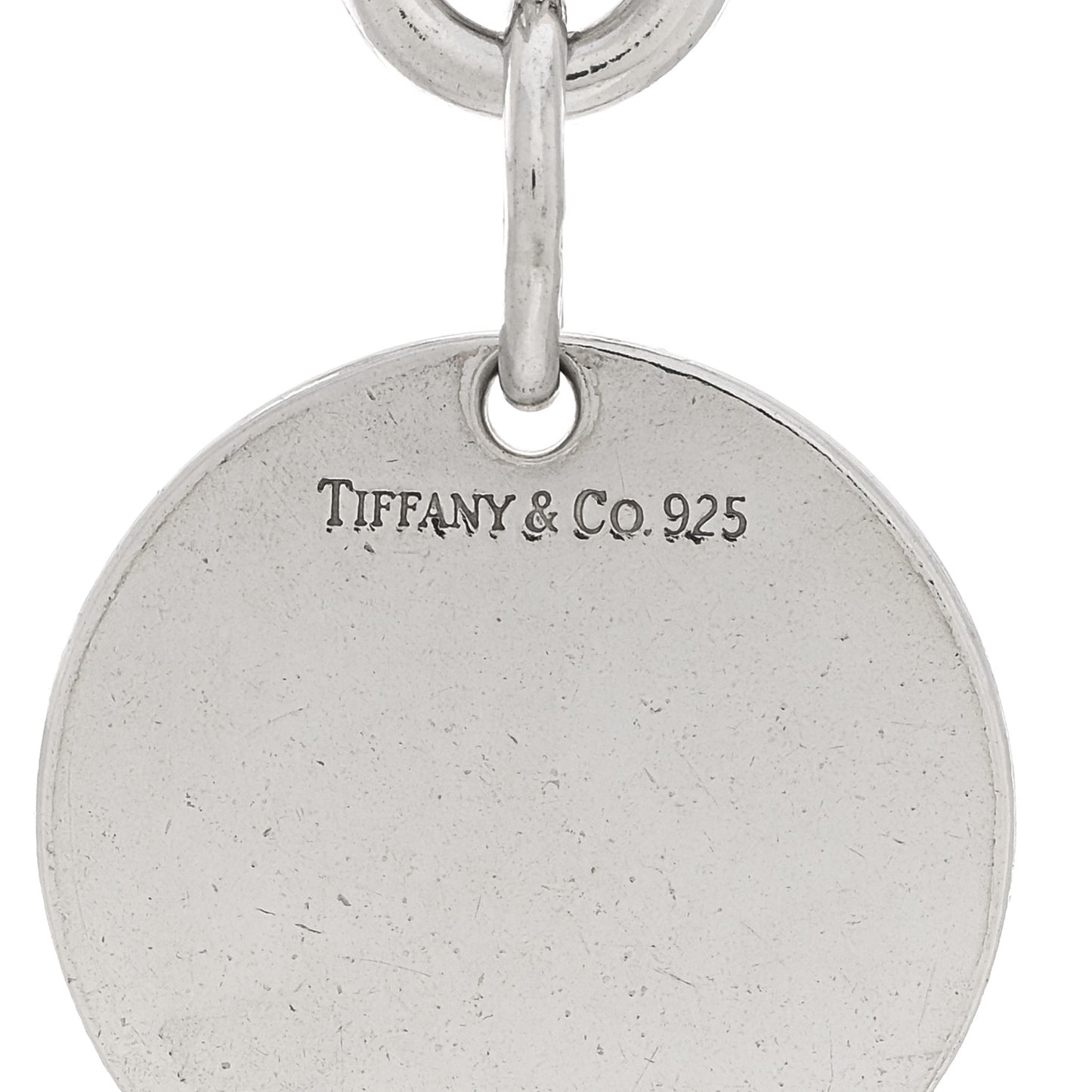 Sterling Silver Round Tag Charm Bracelet