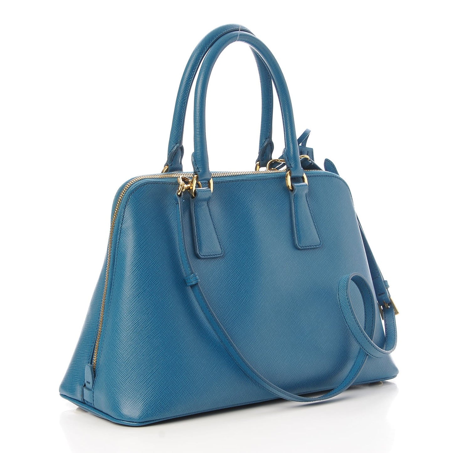 Saffiano Lux Medium Promenade Tote Cobalto