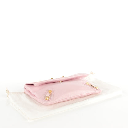 Balenciaga Agneau Giant 12 Gold Hardware Envelope Clutch Rose Poudre 4 of 7