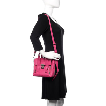 3.1 Phillip Lim 3.1 Textured Calfskin Mini Pashli Satchel Fuchsia 2 of 10