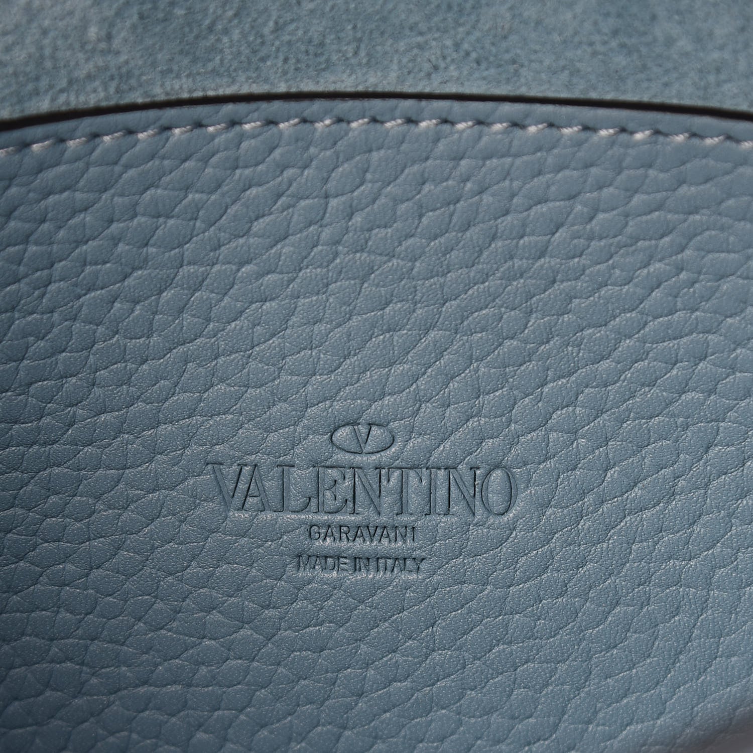 Valentino Garavani Pebbled Calfskin Medium Rockstud Flip Lock Crossbody Bag Light Blue 6 of 10