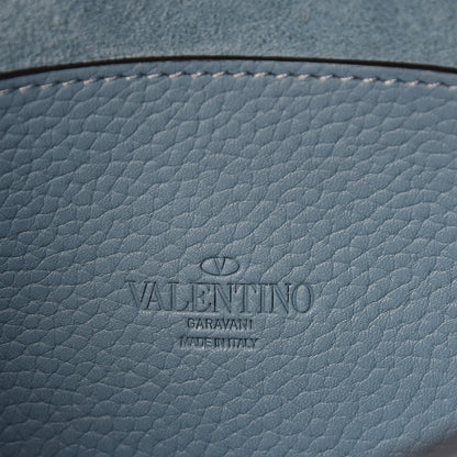 Valentino Garavani Pebbled Calfskin Medium Rockstud Flip Lock Crossbody Bag Light Blue 6 of 10