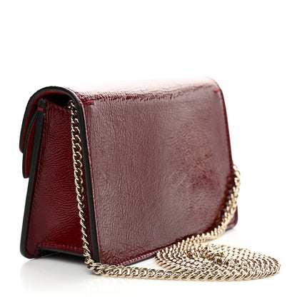 Gucci Crinkled Patent Mini Dionysus Shoulder Bag Rosso Ancora Red 3 of 12