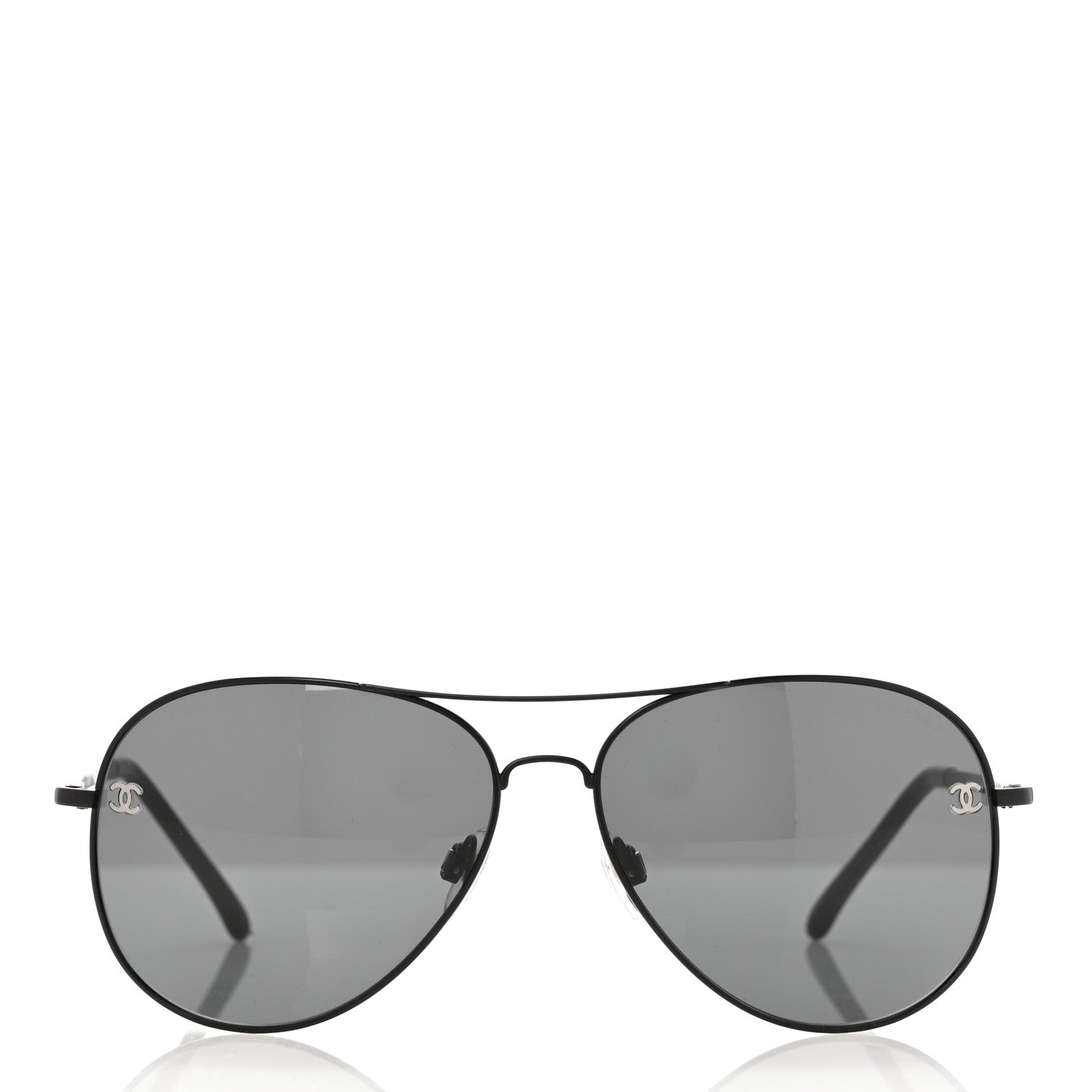 Chanel Aviator CC Sunglasses 4189-T-Q Black 2 of 7