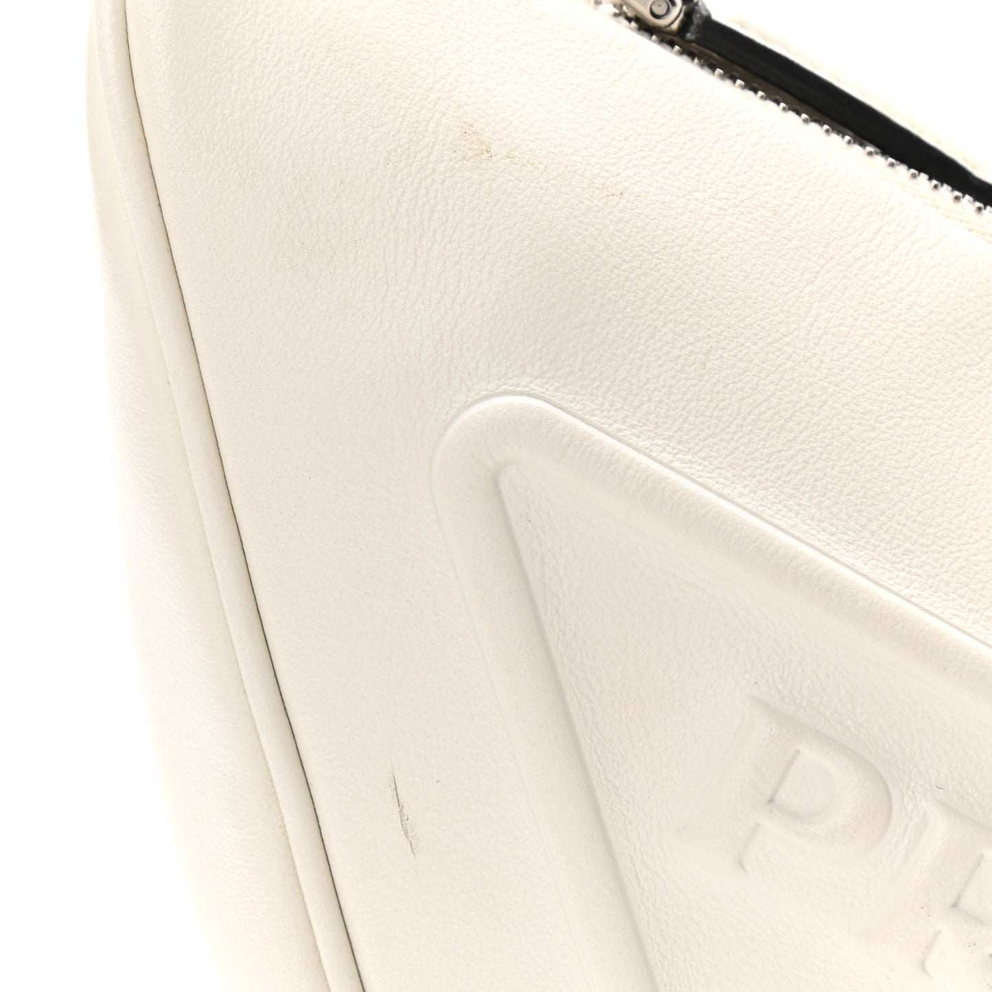 Grace Lux Triangle Shoulder Bag White