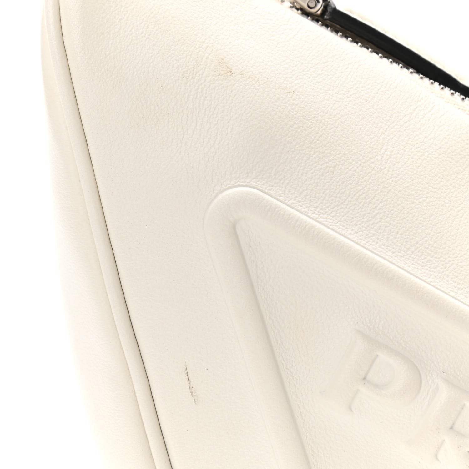 Prada Grace Lux Triangle Shoulder Bag White 11 of 11