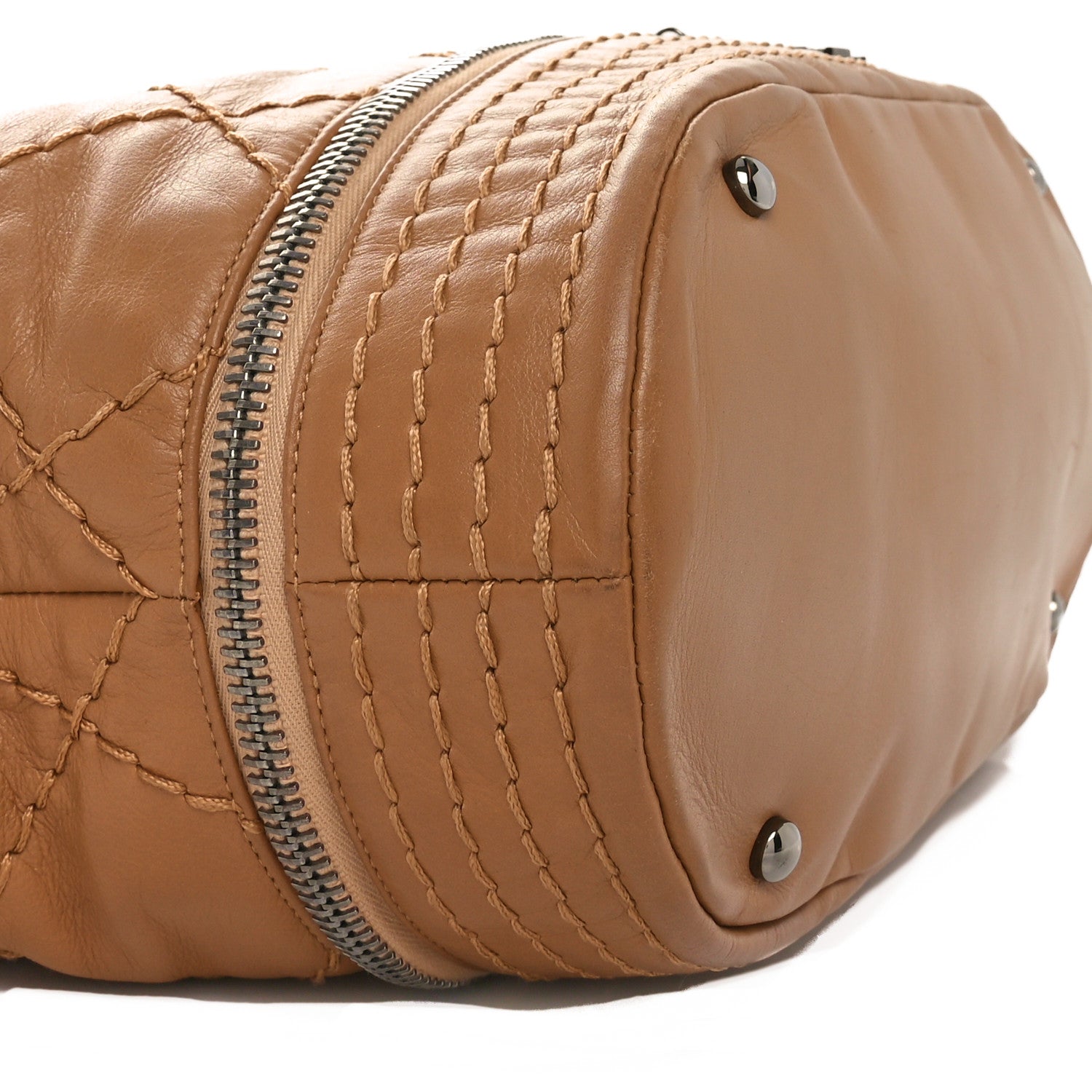 Chanel Lambskin Stitched Expandable Tote Beige 9 of 11