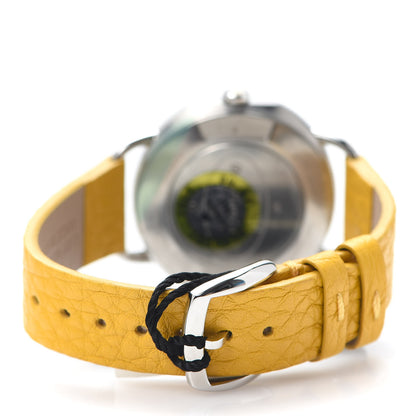 Fendi Stainless Steel Calfskin Mother of Pearl 36mm Selleria Quartz Watch Yellow 3 of 5