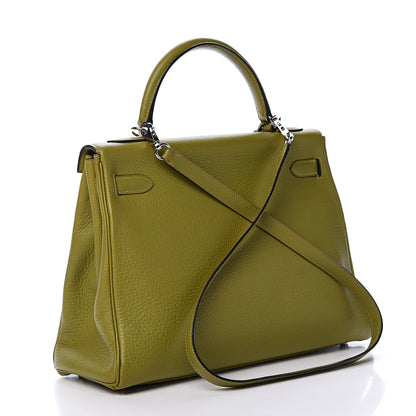 Hermes Togo Kelly Retourne 32 Vert Chartreuse 2 of 14