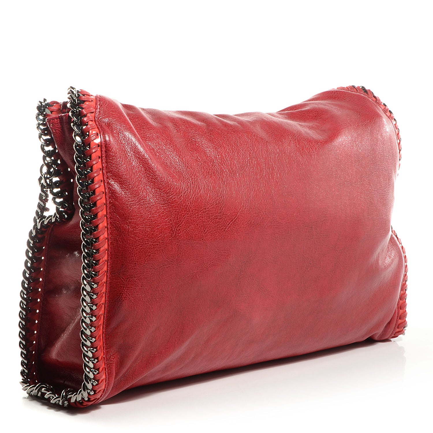 Stella McCartney Faux Leather Shaggy Deer Small Falabella Flame 3 of 8